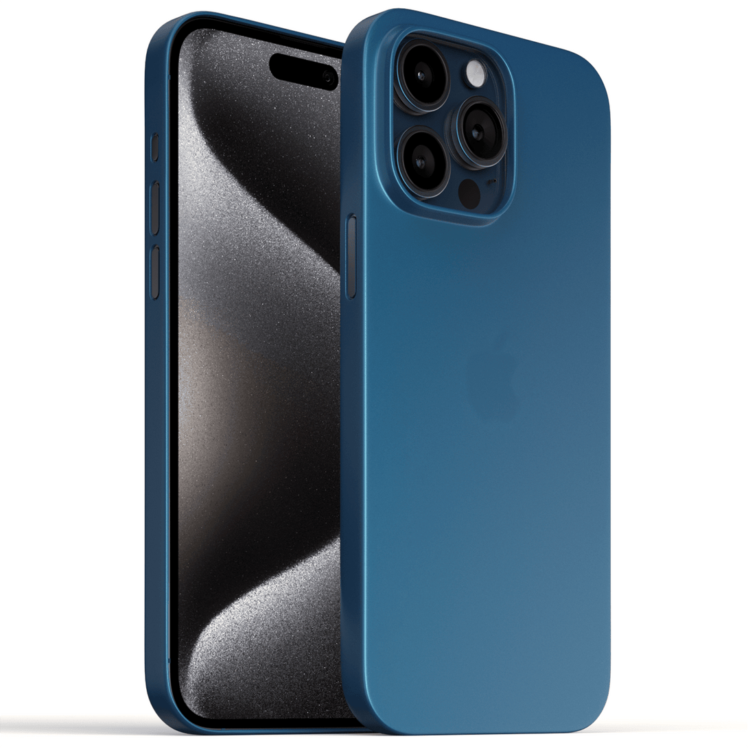 iPhone 15 Hülle Ultra Dünn - Blaues Titan